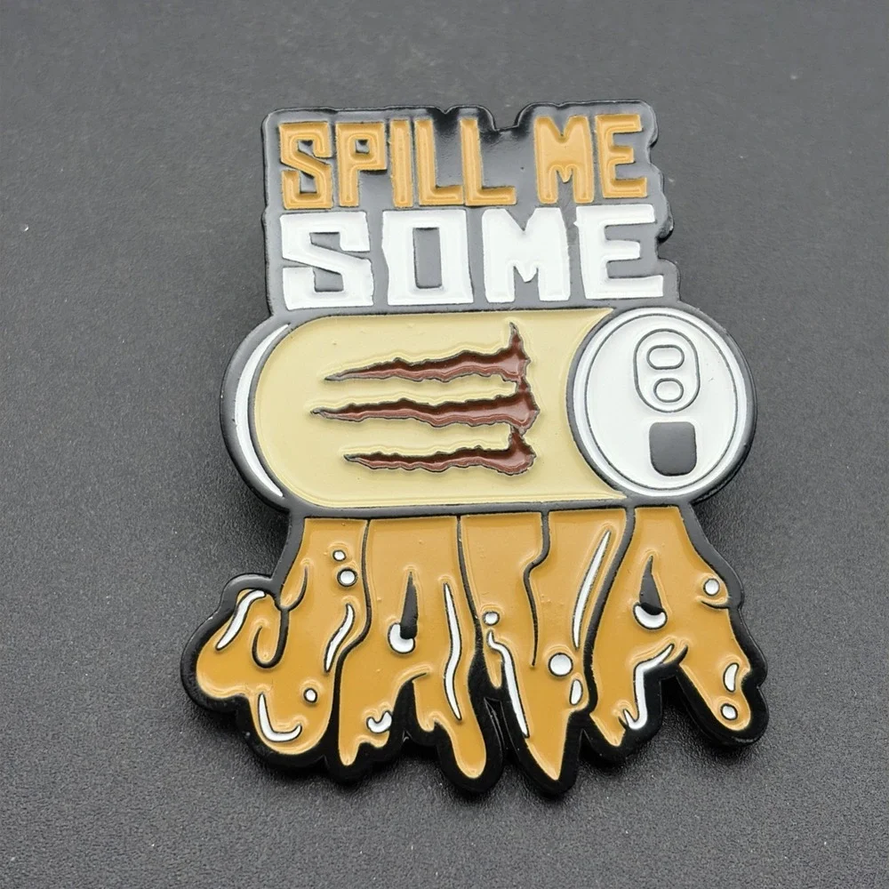 Java Monster Coffee Energy Drink Spill Me Some Java Lapel Hat Pin